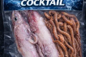 Squid and Ragworm Cocktail sea fishing bait vacuum-packed by Solent Baits