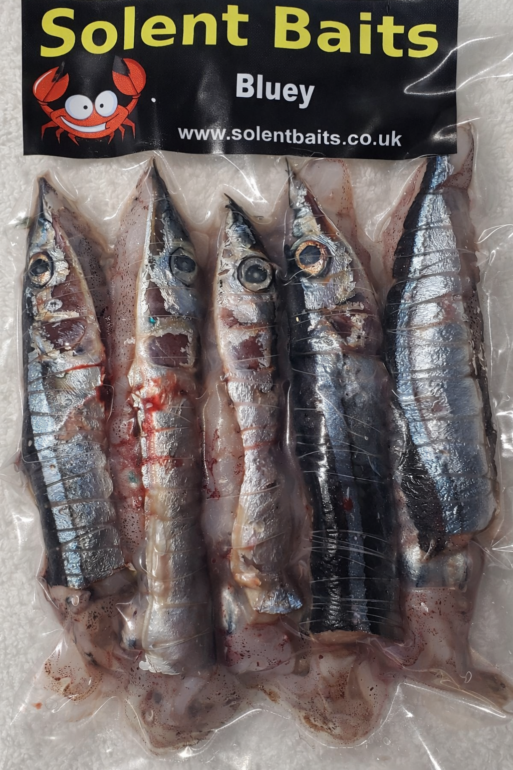 Pack of squid and bluey cocktail fishing bait.
